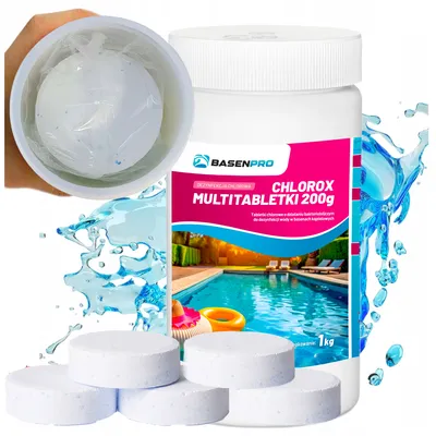 BASENPRO - Chlorox MultiTabletki 5x200g 1kg - mocne tabletki na glony