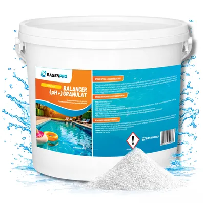 BASENPRO - Balancer PH+ granulat 3kg podwyższa pH wody w basenie