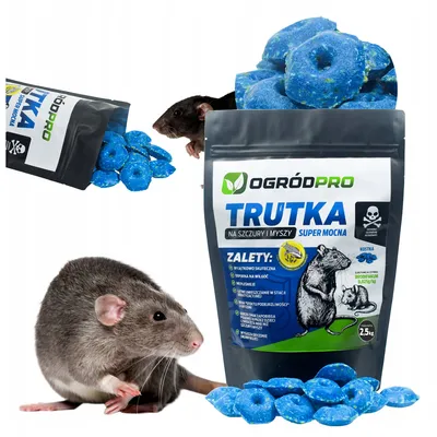 OGRÓDPRO - trutka kostka SŁONECZNIKOWA KUKURYDZIANA na szczury myszy gryzonie kuny środek deratyzacyjny kostka BROFIFAKUM 2,5kg