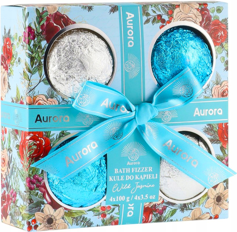 Aurora - kule musujące do kąpieli Dziki Jaśmin - 4x100 - Bioires